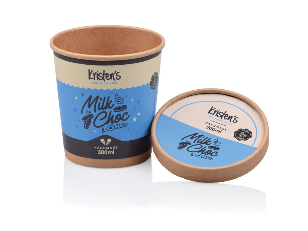 Kristens milk choc and oreo ice cream tub