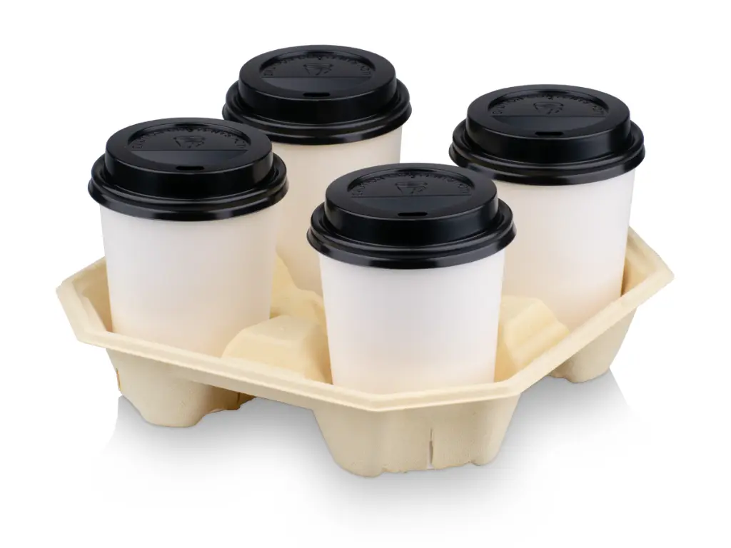 4 Cup Bamboo Pulp Carry Tray with Cups.webp