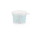 120 ml Blue Stripe Vintage Ice Cream Tub with Flat Lid.webp