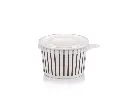 120 ml Black Stripe Vintage Ice Cream Tub with Flat Lid.webp