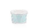150 ml Blue Stripe Vintage Ice Cream Tub with Flat Lid.webp