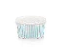 180 ml Blue Stripe Vintage Ice Cream Tub with Flat Lid.webp