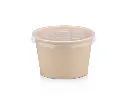 250 ml Bamboo PE Unbranded Ice Cream Tub with Flat Lid.webp