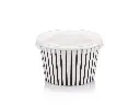250 ml Black Stripe Vintage Ice Cream Tub with Flat Lid.webp