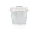 350 ml Vintage Blue Stripe Ice Cream Tub with Flat Lid.webp
