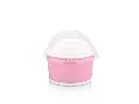90ml Pastel Pink Vintage Ice Cream Tub with Dome Lid.webp