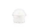 90 ml White Stripe Vintage Ice Cream Tub with Dome Lid.webp