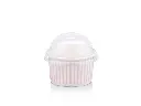 90 ml Pink Stripe Vintage Ice Cream Tub with Dome Lid.webp