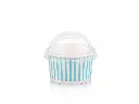 90 ml Blue Stripe Vintage Ice Cream Tub with Dome Lid - Lighter.webp
