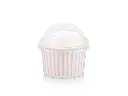 120 ml Pink Stripe Vintage Ice Cream Tub with Dome Lid.webp