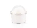 150 ml White Stripe Vintage Ice Cream Tub with Dome Lid.webp