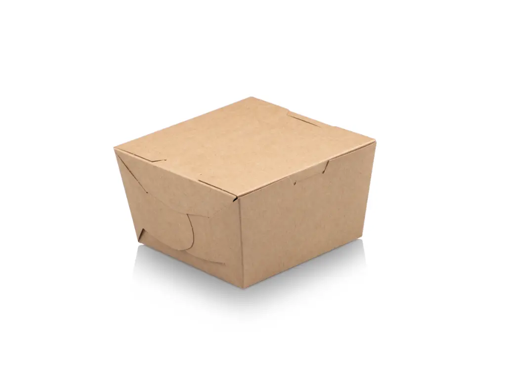 Bio Flat Pack Burger Box - Closed view.webp