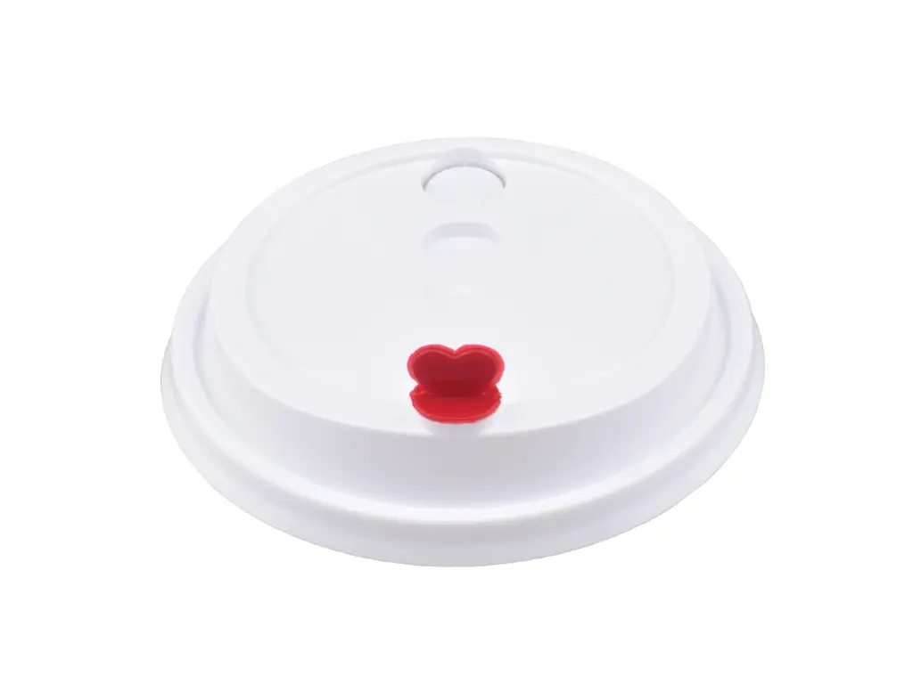 90mm White PP Bubble Tea Lid & Red Heart Plug SMOC-BT90WTRH.webp
