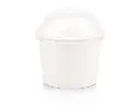 350ml White Stripe Vintage Ice Cream Tub with Dome Lid.webp