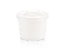 350ml White Stripe Vintage Ice Cream Tub with Flat Lid.webp