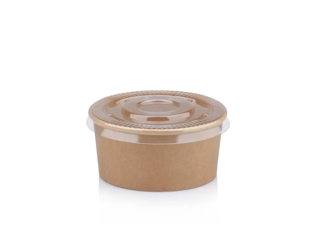180 ml Kraft XJ Ice Cream Tub with PET Flat Lid.webp