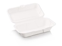 Sugar Cane White Large Hot Dog Clamshell - Open view.webp
