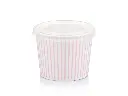 350ml Pink Stripe Vintage Ice Cream Tub & Flat Lid.webp