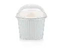 350ml Vintage Blue Stripe Ice Cream Tub & Dome Lid.webp