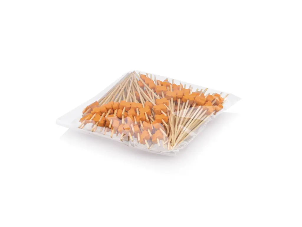 Orange Flower Bamboo Pick - Pkt BAM-PIKFLWR.webp