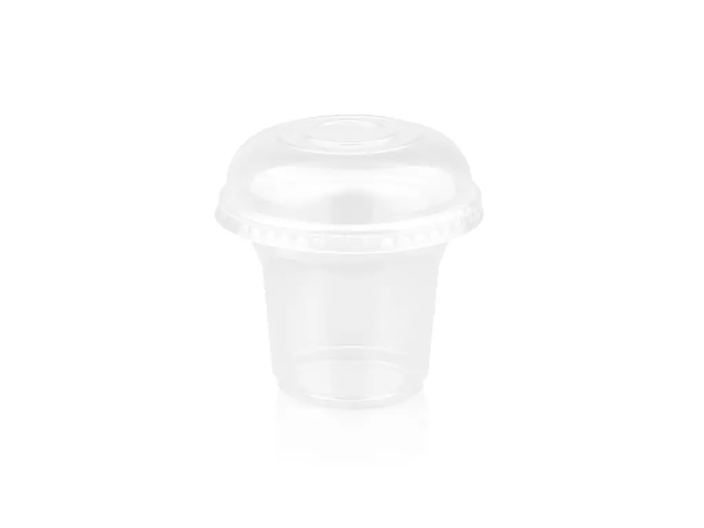 200 ml Clear PP Smoothie Cup (Z Range) with Solid Dome Lid.webp