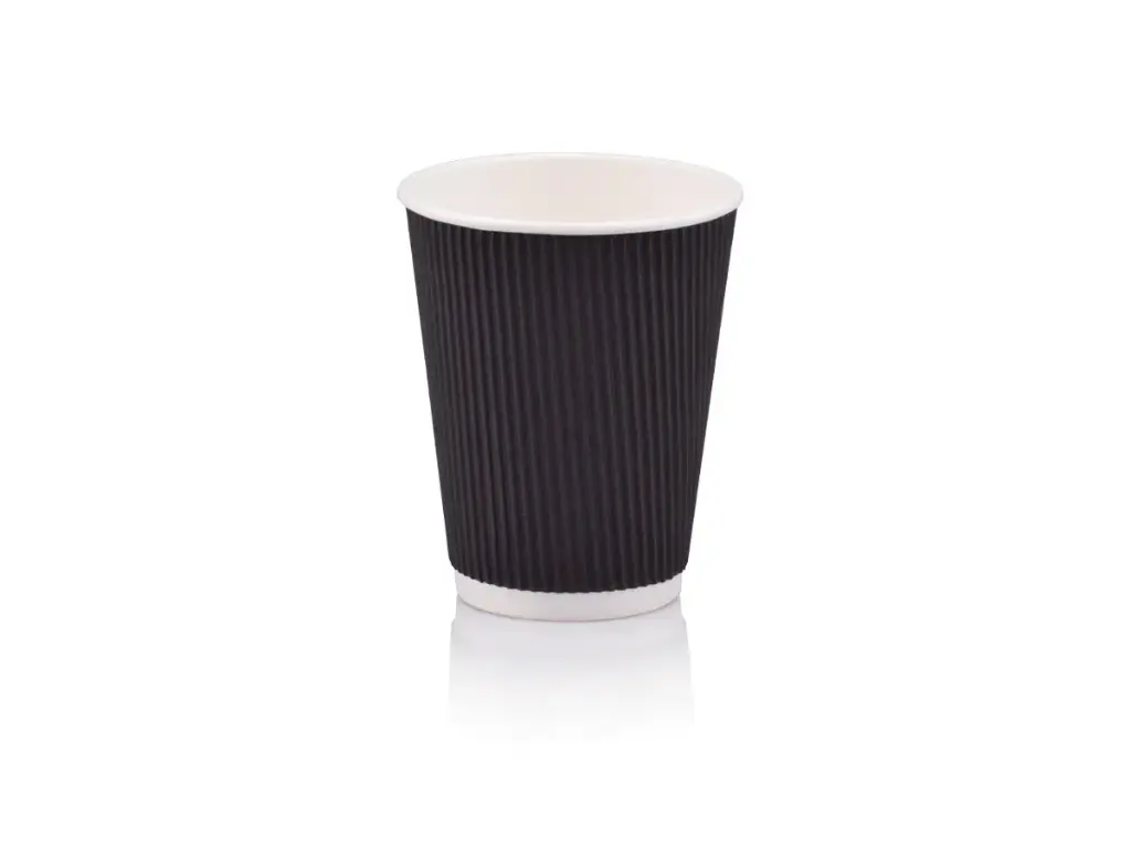 350ml Vertical Ripple Paper Cup | LDPE | FSC | 25's
