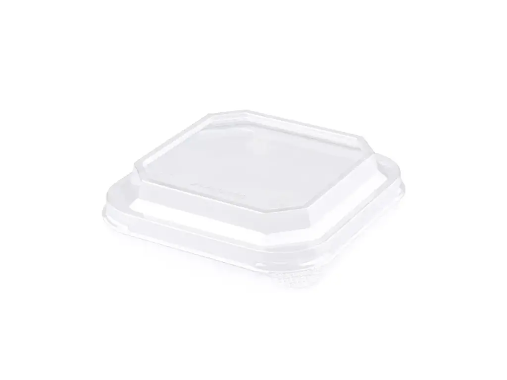 Square PET Lid – fits Paper Punch Bowl | 500ml (140mm) | 50’s  