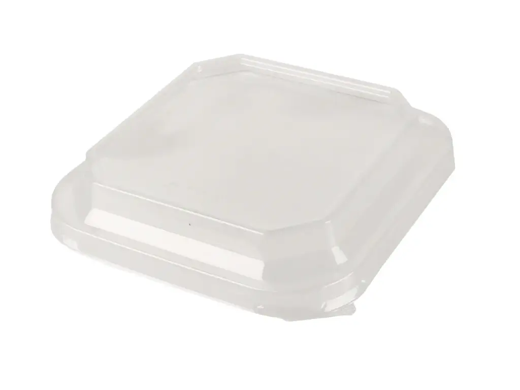 Square PET Lid – fits Paper Punch Bowl | 500ml (140mm) | 50’s  