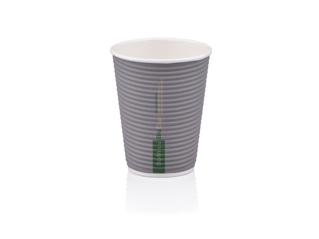 350ml Horizontal Ripple Paper BioCup | PLA | FSC | 25's