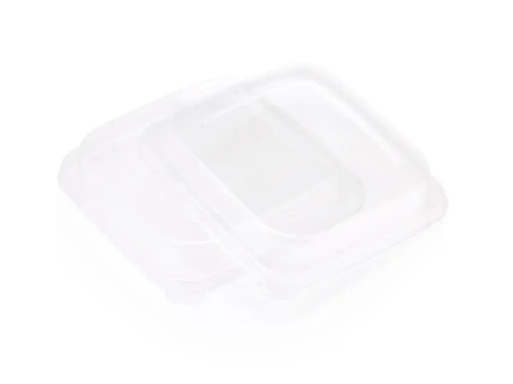 Square Multifit PET Lid - fits Square Top Hat Bowl | 700ml - 1200ml | Clear | 50's 
