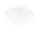 Square Multifit PET Lid - fits Square Top Hat Bowl | 700ml - 1200ml | Clear | 50's 