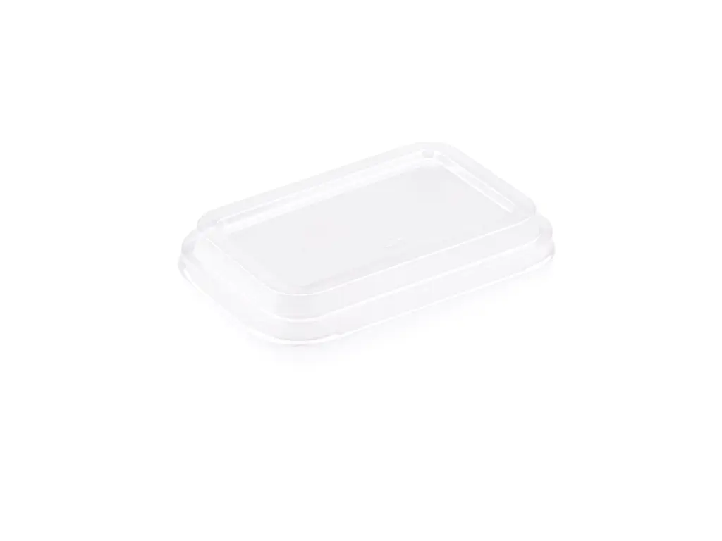 Rectangle PET Lid - fits 350ml Sugarcane Meal Container | Rectangle | 50's