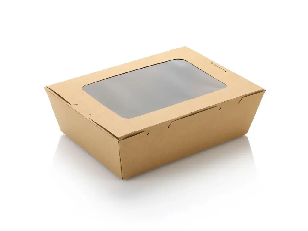 Paper Salad Box - with Window | #4 | Large | 50's 