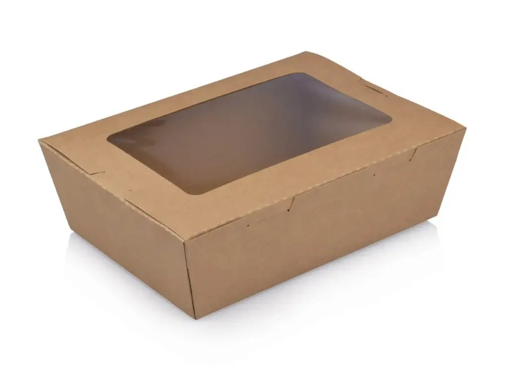 Paper Salad Box - with Window | 2100ml | 50's - HJ
