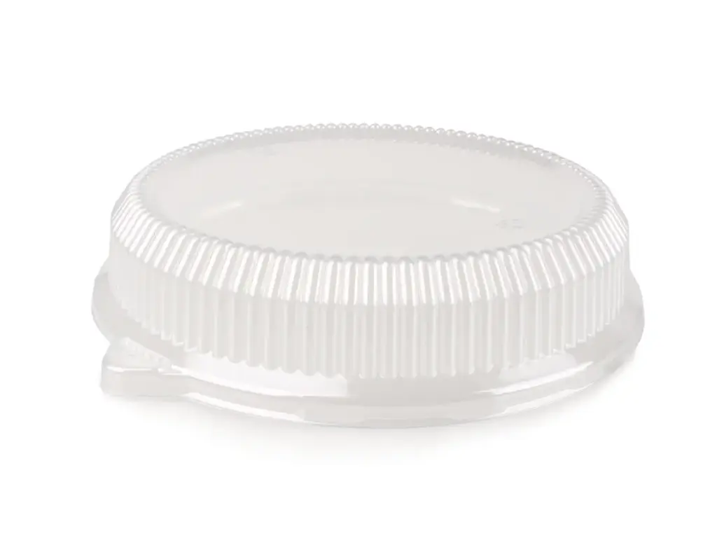 Round Ripple Lid - for Sugarcane Plate (23cm) (9') |PET |  50's - E