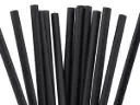 8mm BioStraw™ - Unwrapped | Black | PLA | 500's - AJ