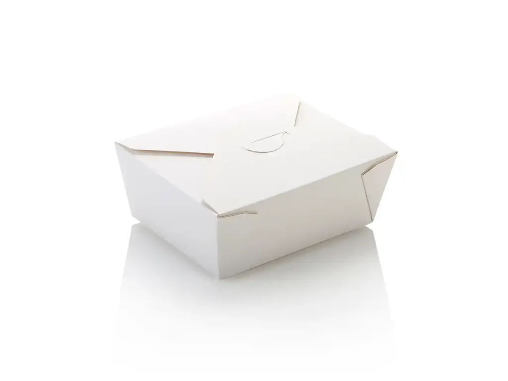 Paper Lunch Box - #8 | White | LDPE | 50's