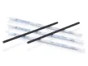 7mm Paper Straw - Wrapped | Black | 150's