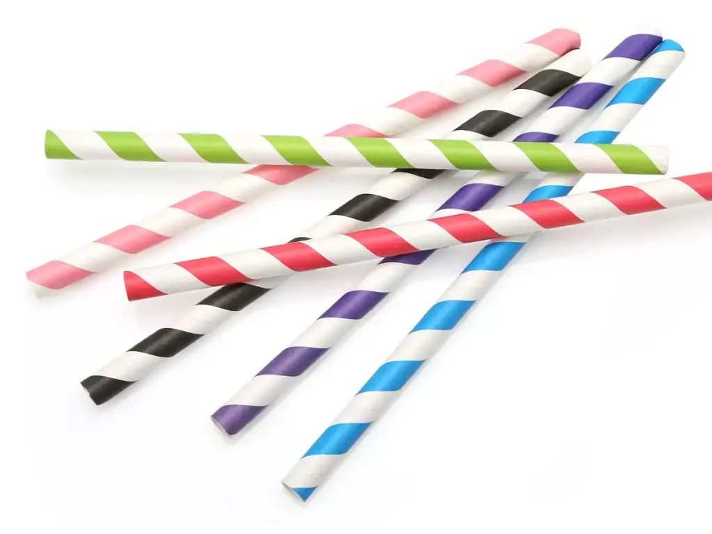 10mm Paper Straws - Unwrapped | Assorted Colour -Stripe | 250's