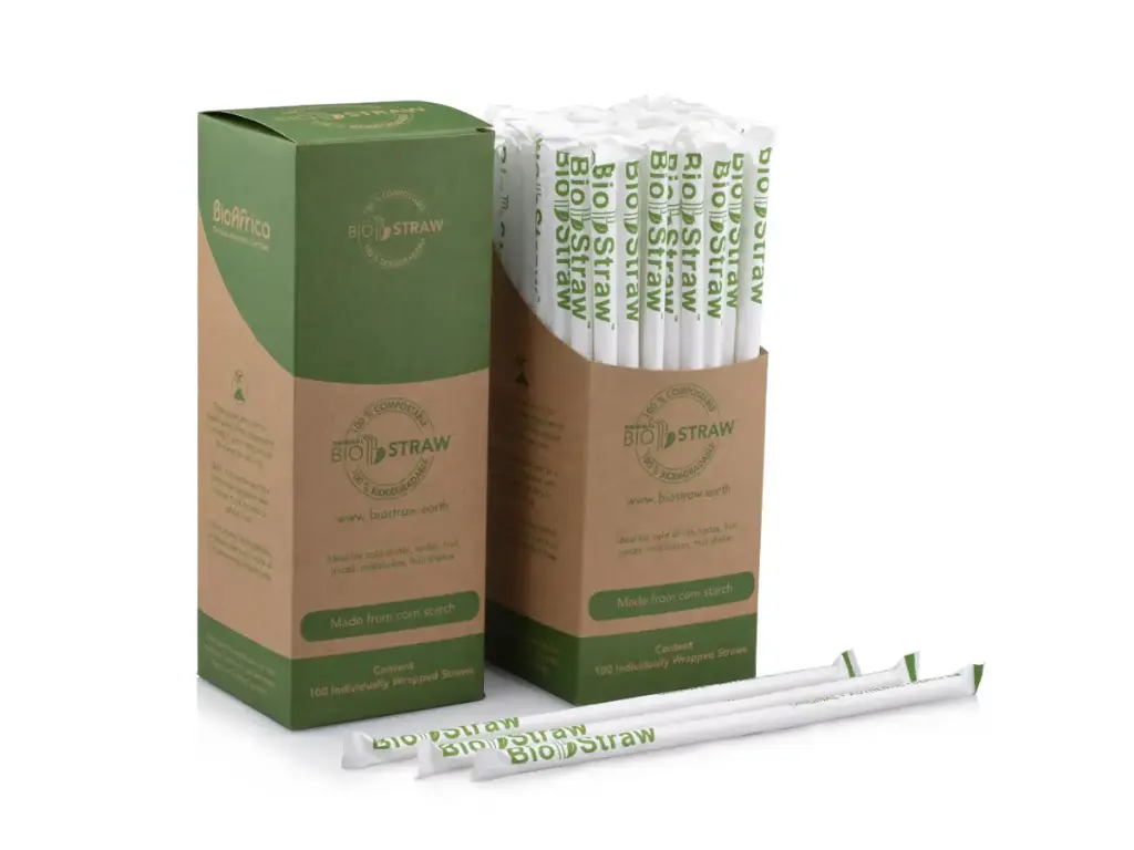 BioStraw™ 8mm - Wrapped PLA - Dispenser Box (100's) - AJ 
