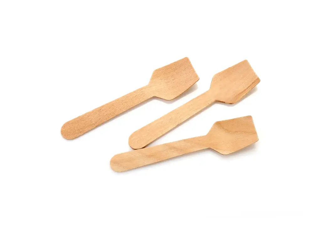 9,5cm Birchwood Ice Cream Paddle | Square Scoop Spoon | 100's