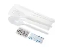 Picnic Set - 16cm Plastic | 6-1 | Knife, Fork & Spoon with Salt, Pepper & Serviette | 250's