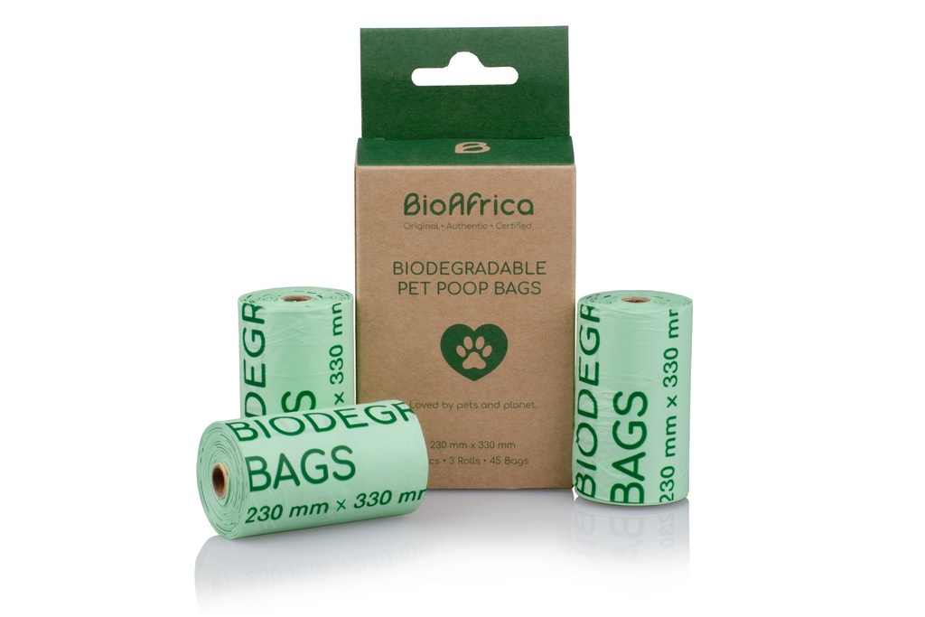 Biodegradable Pet Poop Bags | Small | 45's (3 rolls) | AJ  