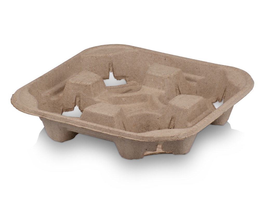 Carry Tray - Paper Pulp | 4 Cup | 180's 