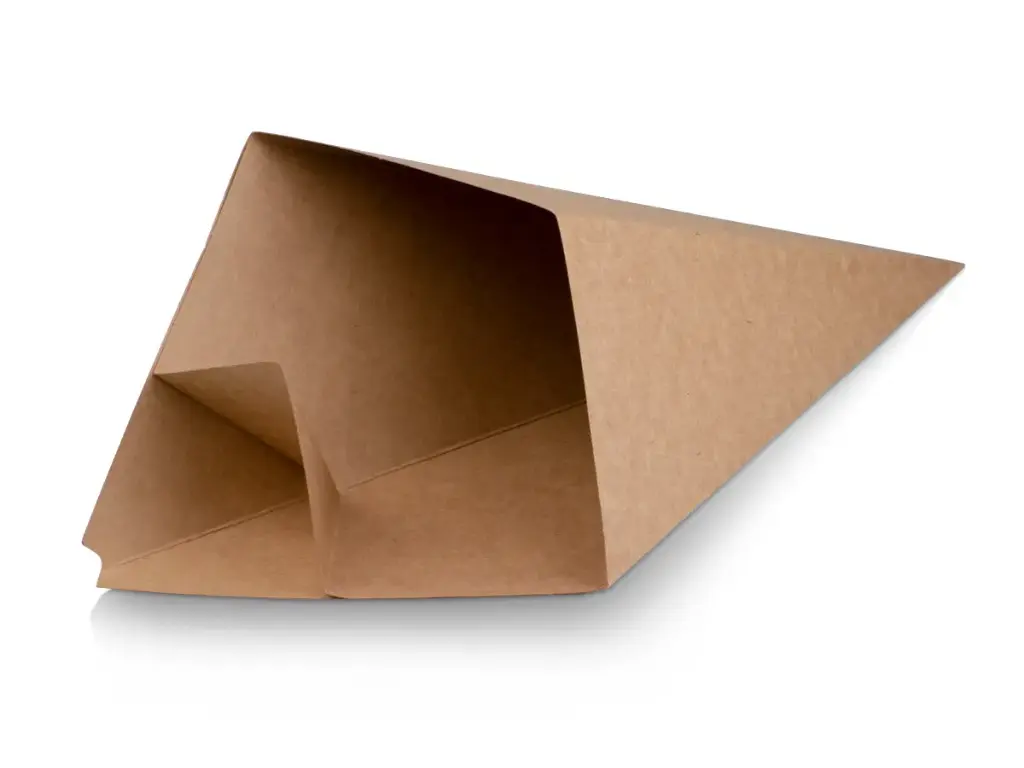 Paper Fries Cone - Kraft | 33cm (20oz) | Extra Large | 100's