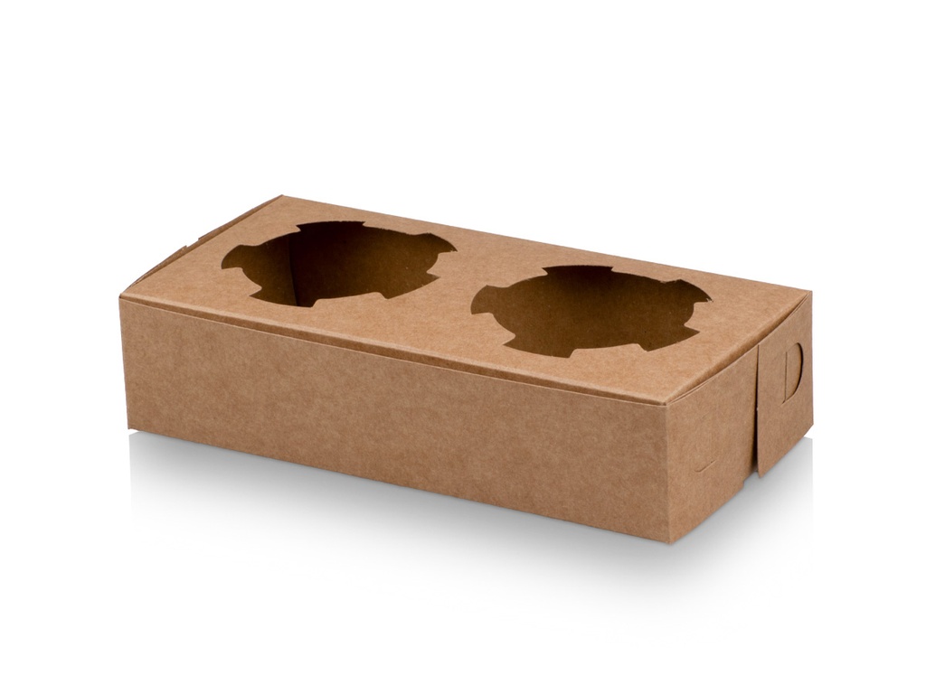 Flat Packed Carry Tray | 2 Cup | Kraft Paper | 100's - CCP