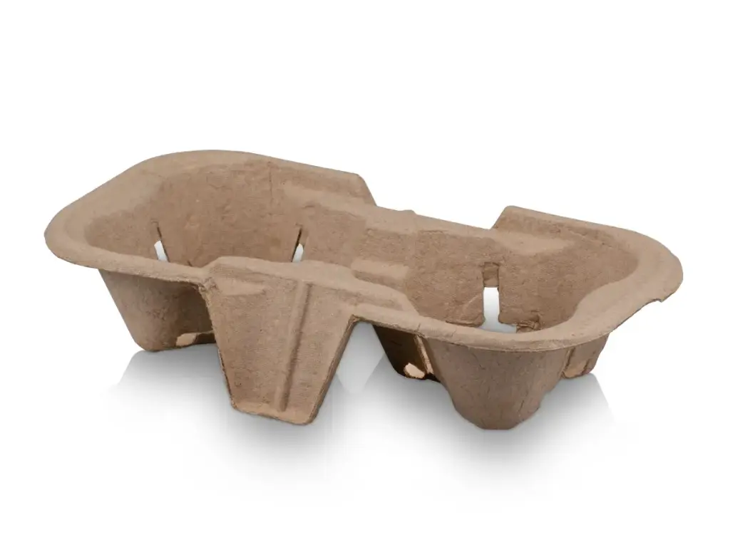 Carry Tray - Paper Pulp | 2 Cup | 60's - CCP