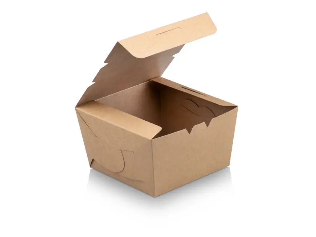 Flat Packed Bio Burger Box | Kraft Paper | 100’s - CC 
