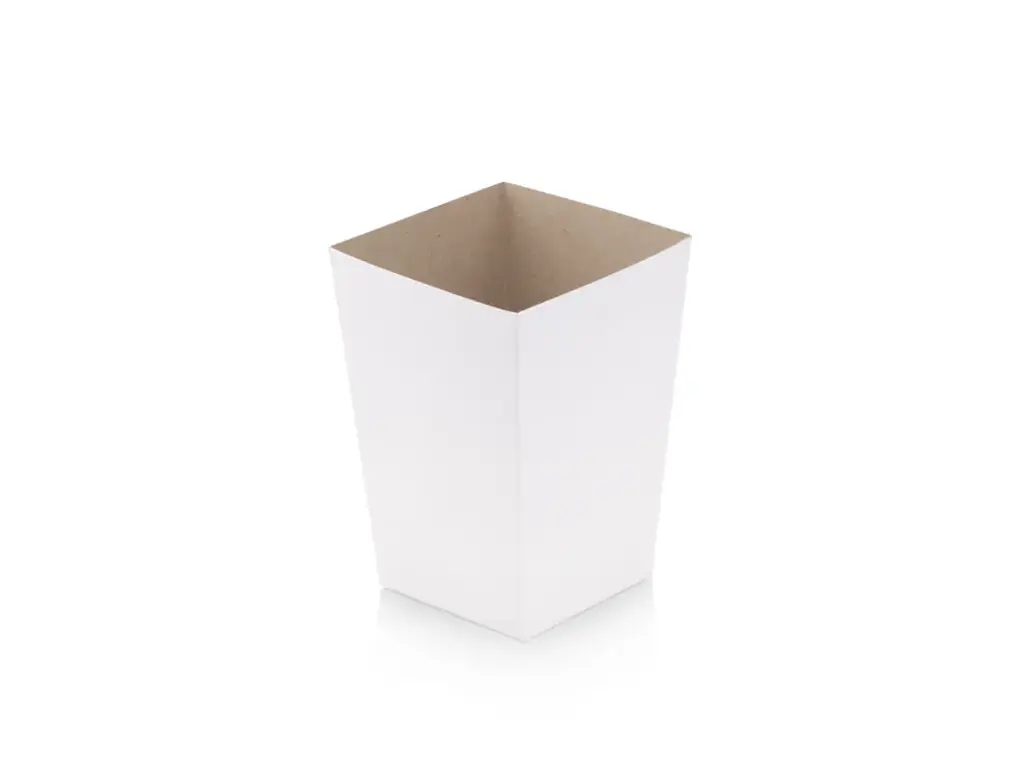 Flat Packed Popcorn Box | White Paper | Small | 100's - CCP