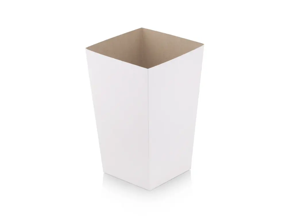 Flat Packed Popcorn Box | White Paper | Medium | 100's - CCP